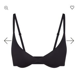 Skims Wireless Form Super Push-Up Bra, size 34B, color: Onyx